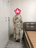 花花公子;PLAYBOY輕奢雪紡短袖連衣裙女夏季2025新款輕奢高端氣質(zhì)收腰媽媽長(cháng)裙子 淺綠色 XL （建議100-115斤） 曬單實(shí)拍圖