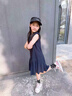G.DUCKKIDS小黃鴨女童連衣裙夏季2025新款兒童洋氣polo裙夏裝大童女孩運動裙 藏青 160 cm 曬單實拍圖