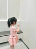 Teenie Weenie Kids小熊童裝25年夏新款女寶寶泡泡袖短袖印花連衣裙 粉色 100 cm 曬單實(shí)拍圖