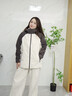 波司登2025秋季新款女一手長沖鋒衣鵝絨服沖鋒衣羽絨服B250331302 米白/深棕褐|8011/7048|801L 160/84A 【體重約100-110斤】 曬單實拍圖