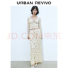 UR【鐘楚曦同款】2025春季新款女裝田園風(fēng)碎花修身半裙UYL550026 米白 (面料微透) XS 曬單實拍圖