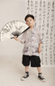 DOMIAMIAKIDS兒童裝男童漢服套裝2025新款中大童男孩夏季新中式唐裝國(guó)風(fēng)潮 黑綠色 140 cm 曬單實(shí)拍圖