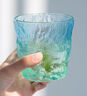 海伊朵耐熱冰川紋玻璃杯磨砂漸變色高顏值水杯女夏果汁飲料杯子啤酒杯 煙灰高款1只 曬單實(shí)拍圖