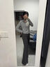 JERRIE MOCK冰絲微喇褲女夏季薄款速干防曬瑜伽褲子小個(gè)子健身運動(dòng)休閑闊腿褲 灰色 —冰絲小個(gè)子 M （建議95-110斤） 曬單實(shí)拍圖