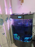 美諾魚(yú)缸客廳免換水家用中小型智能1.2米雙圓形靠墻大型背濾金龍魚(yú)缸 灰色【高清玻璃+顯示屏+魚(yú)缸大禮包】 80*50*138 曬單實(shí)拍圖