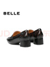 百麗（Belle）質(zhì)感樂(lè)福鞋女2025秋新商場(chǎng)同款牛皮氣質(zhì)通勤樂(lè)福鞋D9U1DCA5 黑色 37 (235mm) 曬單實(shí)拍圖