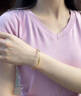 蕊意（Rui yi）金包銀莫比烏斯手鐲女波浪紋素圈手環(huán)古法傳承實(shí)心手飾生日禮物送 金1.3克-重約22克-莫比烏斯手鐲 52圈口 曬單實(shí)拍圖