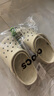 卡駱馳（crocs）經(jīng)典系列經(jīng)典小Clog K童粉色洞洞鞋涼鞋 骨白 32 （32碼-33碼） 曬單實拍圖