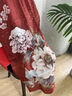 上海故事真絲絲巾女緞面桑蠶絲圍巾100%桑蠶絲送長輩禮物禮盒 花開富貴紅 曬單實(shí)拍圖