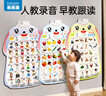 樂(lè)樂(lè)魚(yú)（leleyu）卡通兔有聲早教掛圖兒童玩具寶寶識(shí)字表墻貼3張男孩女孩生日禮物 曬單實(shí)拍圖