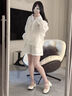 回力四季法式蝴蝶結(jié)瑪麗珍鞋女2025新款春夏仙女風(fēng)配裙子淺口粗跟氣質(zhì)單鞋 米白色 37 曬單實拍圖