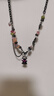 彩萊婭黑白小幽靈串珠拼接項鏈男款鎖骨鏈女生吊墜小眾百搭時(shí)尚情侶項鏈 黑色小幽靈項鏈 曬單實(shí)拍圖