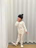 拉比兒童內(nèi)衣套裝純棉男女童寶寶長袖圓領25春夏新款空調(diào)服2套裝 圓領服套裝-粉紅 2套裝 120 cm 曬單實拍圖