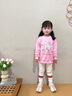 班納班納女童衛(wèi)衣秋季2025新款兒童秋裝薄款上衣女孩春秋款大童衣服 N小白兔粉+貍花貓米白 130 曬單實(shí)拍圖