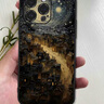 夢侖蘋果iPhone16promax手機殼新款梵高星星磨砂PC殼璀璨星空16pro硅膠邊框全包防摔16promax手機殼 【金色星空】 iPhone 16 Pro Max 曬單實拍圖