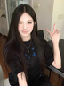 哈魯?shù)霞兠薅绦銽恤女2025新款夏季半袖百搭寬松顯瘦韓系絕美黑色小上衣 黑色 S (80-100斤） 曬單實拍圖