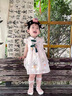 G.DUCKKIDS嬰兒衣服夏季薄款包屁衣新生周歲禮服女寶寶公主滿月百天國風(fēng)旗袍 裙子 90cm 建議身高80-1歲半-2歲 曬單實拍圖