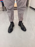 THOM WILLS【明星同款】ThomWills內(nèi)增高皮鞋男商務(wù)正裝牛津鞋新郎結(jié)婚鞋 黑色亮皮B772-1 40 /7碼 曬單實拍圖