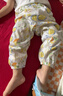 歡喜小熊6個月-3歲男寶寶防蚊褲2條裝夏季薄款純棉女嬰兒褲子束口長褲 曬單實拍圖