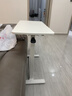 木藝生氣動(dòng)升降床邊桌可移動(dòng)折疊邊桌電腦桌學(xué)習書(shū)桌小桌子站立式工作臺 【氣動(dòng)升降翻轉桌板】米白色 氣動(dòng)升降-分區桌面 曬單實(shí)拍圖