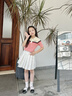 班尼路童裝女童裙子夏季兒童半身裙2025年新款洋氣學(xué)院風(fēng)短裙JK百褶裙 淺粉 BNL粉心兔寶寶QS 140 曬單實拍圖