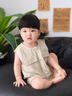 G.DUCKKIDS嬰兒連體衣男寶寶2025新款夏裝嬰兒夏季工裝背帶褲可愛包屁哈衣外 卡其色工裝無袖雙兜小熊連體 73cm 73 曬單實(shí)拍圖
