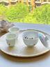 南山先生 功夫茶具配件中式陶瓷泡茶器玲瓏三才蓋碗茶道零配手繪玉荷蓋碗 手繪玉荷鈴鐺蓋碗 曬單實(shí)拍圖