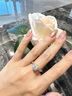 DRAGBOLL莫桑石鉆戒女小眾設(shè)計(jì)高級(jí)感求婚結(jié)婚鉆石戒指情送老婆七夕節(jié)禮物 玫瑰金 50分12號(hào)【指圍52mm】 曬單實(shí)拍圖