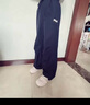 FILA 斐樂官方楊冪同款梭織長褲時(shí)尚簡約寬松休閑褲子女 椋鳥藍(lán)-DB S （160/62A/S） 曬單實(shí)拍圖