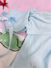 妙奕嘉斜肩上衣短袖女t恤女士夏季衣服2025新款潮流純欲辣妹女裝修身 藍(lán)綠色蝴蝶結(jié)一字肩短袖T恤 M 【建議95斤內(nèi)】 曬單實(shí)拍圖