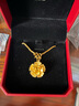 周大福金織山茶花足金黃金吊墜大版(工費(fèi):260計(jì)價(jià))EOF1647七夕節(jié) 足金 約5.65g 曬單實(shí)拍圖