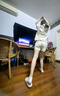 FSHE夏季短袖短褲套裝女寬松顯瘦顯白舒適休閑運(yùn)動服套裝兩件套外穿潮 奶油杏 M 【建議95-110斤】 曬單實拍圖