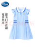 迪士尼女童連衣裙愛莎公主女孩夏季公主裙兒童藍色裙子TD2EQ001 藍140 曬單實拍圖