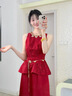 泰勒馬丁紅色新中式新娘旗袍敬酒服2025新款古裝婚紗結(jié)婚禮服出閣服回門服 HF058(贈隨機(jī)腰帶1條) L 曬單實(shí)拍圖