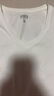 森馬（Semir）短袖t恤女涼感抗菌正肩修身2025夏顯瘦V領(lǐng)白色打底衫109325100002 曬單實(shí)拍圖