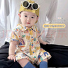 迪士尼（Disney）嬰兒衣服夏裝嬰幼兒百天超萌薄款哈衣爬服夏季男寶連體衣 趣味卡通連體衣 90cm 均 碼 曬單實(shí)拍圖