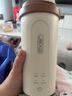 JIEXG燒水杯電熱水杯 小型便攜式燒水壺旅行加熱水杯電熱水壺車(chē)載戶(hù)外燒水壺家用保溫加熱杯 0.5L 【升級(jí)實(shí)時(shí)溫度】304內(nèi)膽+USB雙插口 曬單實(shí)拍圖