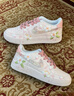 耐克（NIKE）AirForce1立體刺繡花朵貼布氛圍感百搭低幫板鞋運動休閑鞋男女款 粉紅色 38 曬單實拍圖