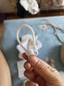 ESCASE airpods pro二代掛繩 蘋果耳機(jī)1/2/3代通用無線藍(lán)牙運(yùn)動(dòng)耳機(jī)防丟耳掛 出行防脫落  雙耳白色 曬單實(shí)拍圖