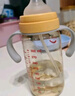 愛得利（evorie） 嬰兒奶瓶6個月以上 寬口徑帶手柄帶重力球PPSU奶瓶 240ml橙 曬單實拍圖