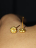 中國黃金（CHINA GOLD）黃金耳釘女足金四葉草耳釘耳環(huán)七夕情人節(jié)禮物送女友老婆 【經(jīng)典款式】四葉草耳釘約0.9g 曬單實拍圖