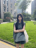 斤慕牛仔兩件套女裝2025夏季新款大碼女裝寬松顯瘦無袖襯衫領(lǐng)衣服 牛仔色 （套裝） M 建議120斤以內(nèi) 曬單實(shí)拍圖