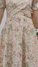 Olrain歐芮兒碎花短袖連衣裙女夏季女裝收腰顯瘦A字花瓣裙子 花色 L 曬單實拍圖