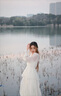 瑜尚臻品溫柔風(fēng)連衣裙女初戀仙女裙v領(lǐng)顯瘦法式氣質(zhì)海邊度假清純長(zhǎng)袖裙子 【白色】L 曬單實(shí)拍圖