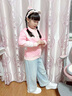 史努比童裝女童秋裝毛衣開衫2025新款兒童洋氣針織外套女寶寶春秋上衣 粉色 漸變圖案隨機(jī)裁剪 140 建議身高131-140cm 曬單實(shí)拍圖