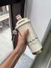 日本咖啡杯大容量不銹鋼水杯保溫杯高顏值男女咖啡保溫杯 鈴蘭咖啡杯  珍珠白【1個】 曬單實(shí)拍圖