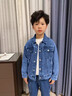 小豬班納男童春秋款外套2025新款男孩中大童秋裝夾克兒童牛仔上衣耐磨童裝 牛仔藍(lán)/K打籃球熊 160 【推薦80-100斤】 曬單實拍圖