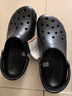 crocs卡駱馳檀健次同款洞洞鞋男沙灘鞋|10001 黑色-001 43(270mm) 曬單實拍圖