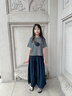 乖妮貓（GUAINIMAO）女童夏裝2025新款小寶寶中大童韓版洋氣兒童裝百搭潮休閑女孩夏季 深灰色兩件套 160 碼 曬單實(shí)拍圖