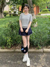 雪中飛針織短袖女2025夏季新款灰色圓領(lǐng)休閑t恤小個(gè)子簡(jiǎn)約百搭好看上衣 灰色070F(純色) M -160/84A-推薦95-110斤 曬單實(shí)拍圖